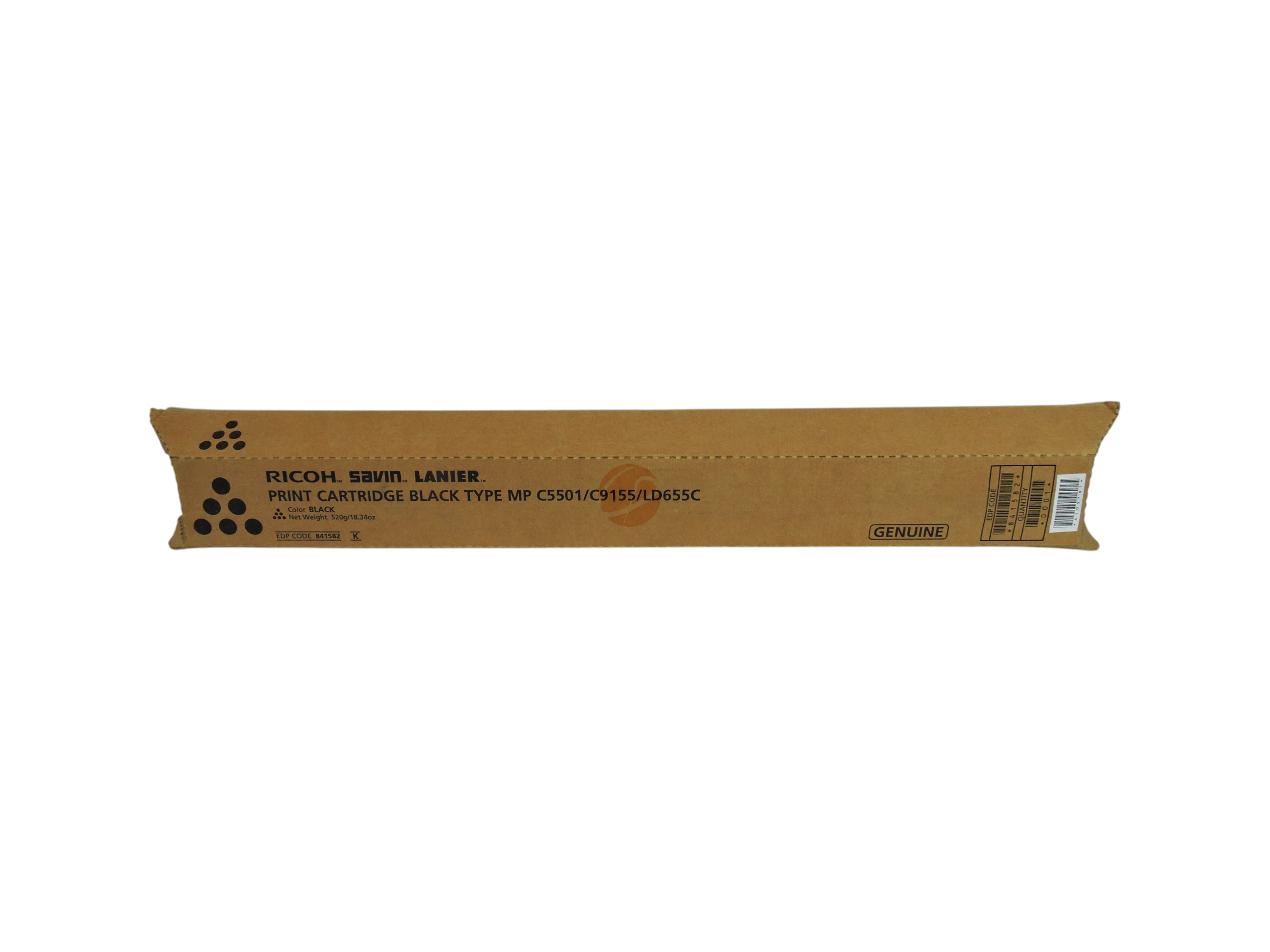 Cartucho de tóner negro original Ricoh MP C5501 de Compras Perfectas en su caja de embalaje de cartón alargada